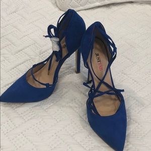 Never worn! Blue suede shoes!